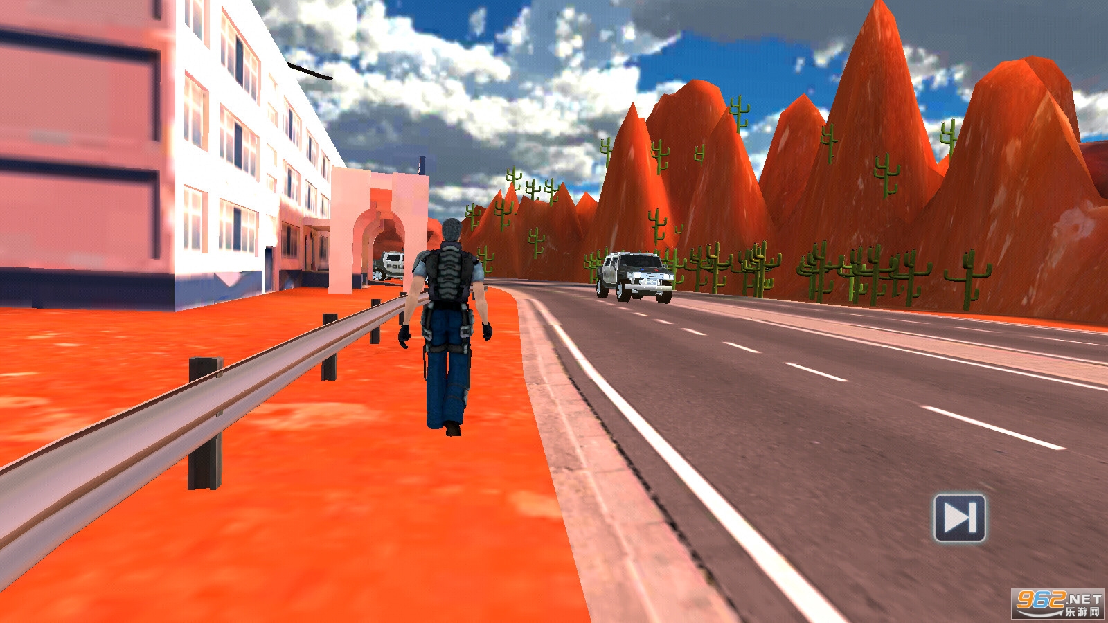 Highway Police Car Chase- Ambulance Rescue Service(公路警车追逐救援服务游戏)截图2