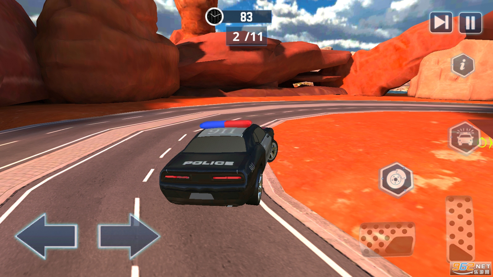 Highway Police Car Chase- Ambulance Rescue Service(公路警车追逐救援服务游戏)截图0