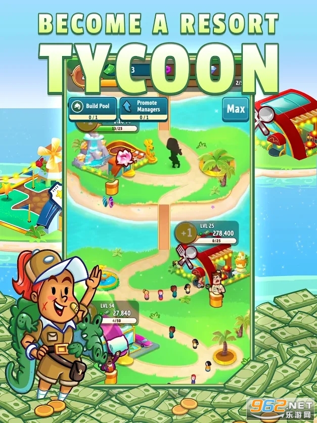 Idle Vacation Tycoon(���м��ڴ�ల׿��)��ͼ3