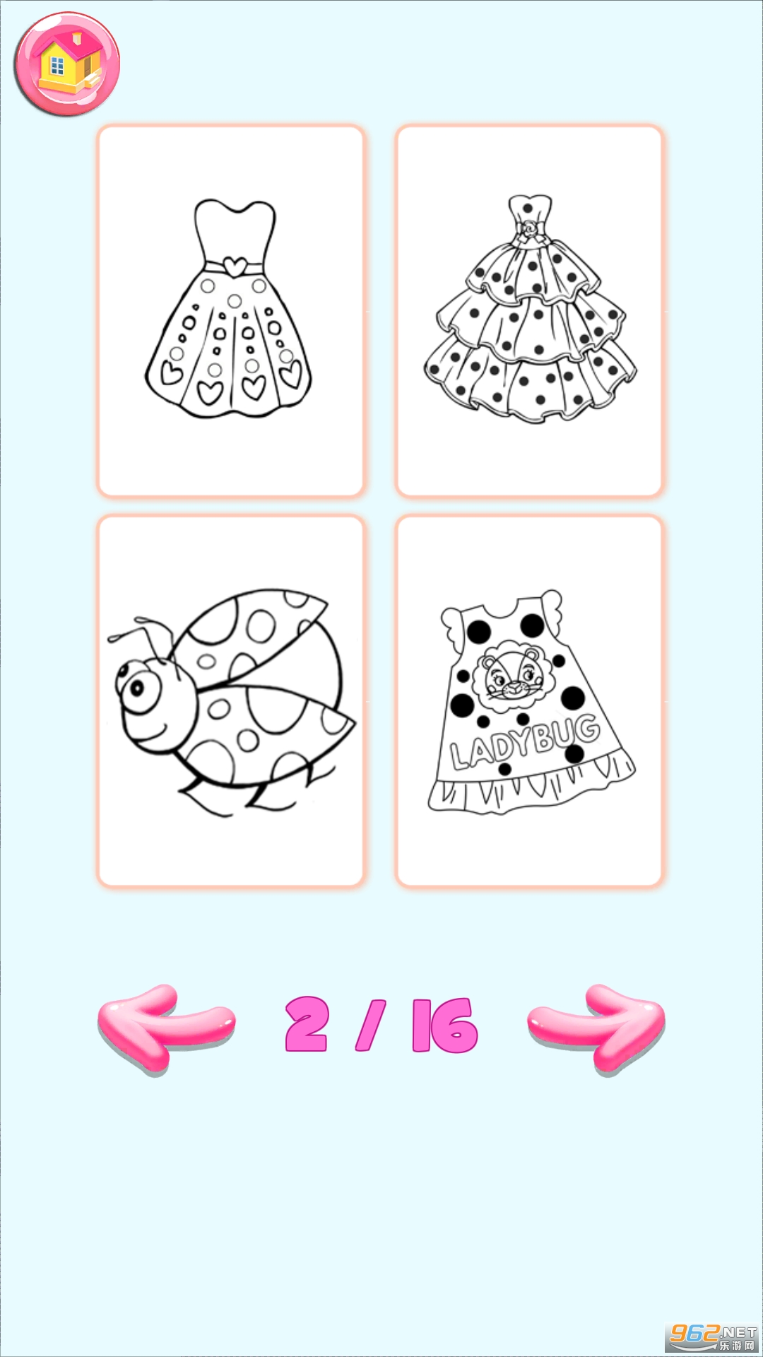Glitter Ladybug dress Coloring Book��Ϸ��ͼ1