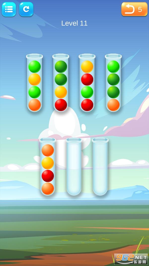 颜色水排序游戏截图3