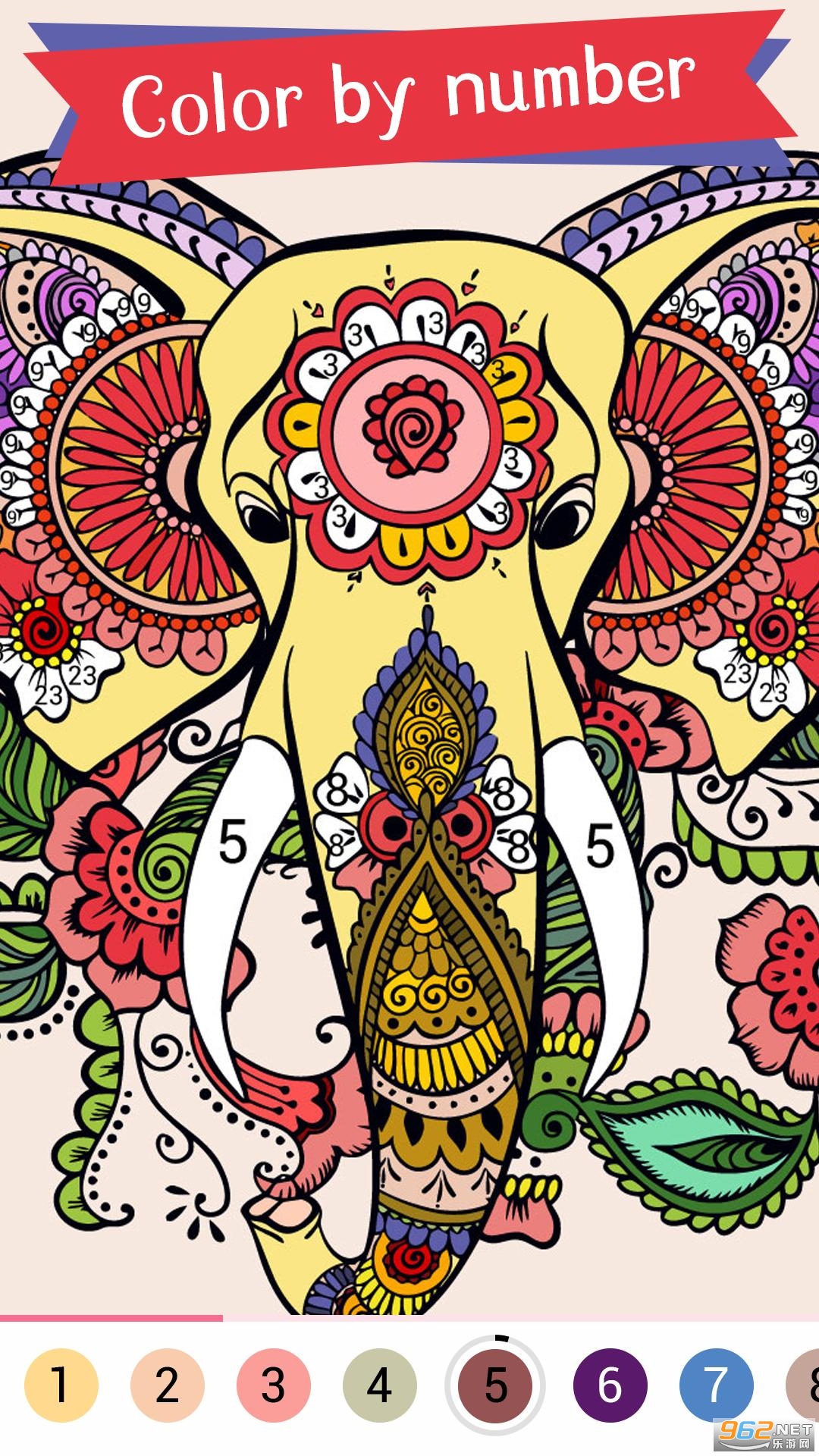 Always Color by Number Adult Paint Colouring Game