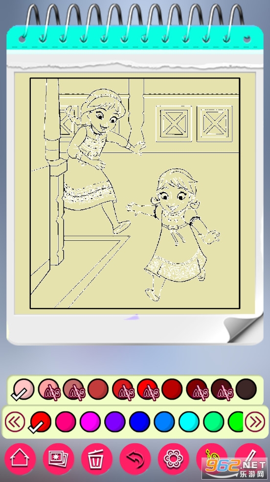 Ice Princess Snow Coloring Book(��ѩ������ɫ����Ϸ)��ͼ2
