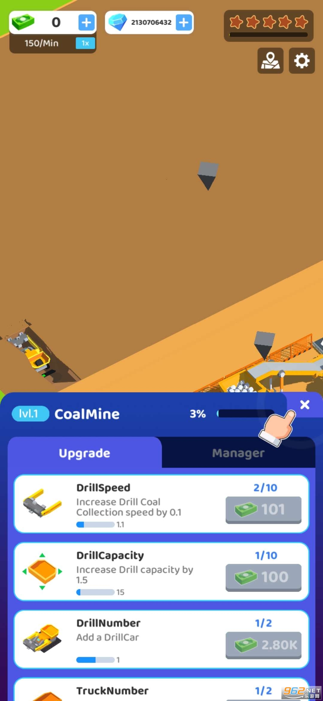 Coal Mining Inc(ú̿���ɹ�˾��Ϸ)v0.10 ��׿���ͼ2