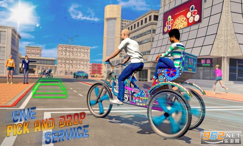 BMX Bicycle Taxi Driving City Passenger Simulator(自行车乘客模拟器手机版)截图4