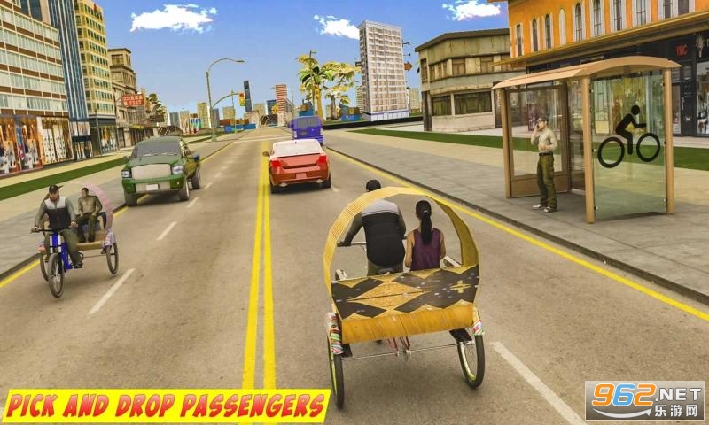BMX Bicycle Taxi Driving City Passenger Simulator(自行车乘客模拟器手机版)截图2
