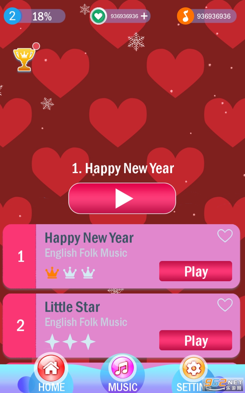 心形钢琴砖无限金币版(Piano Tiles)截图2