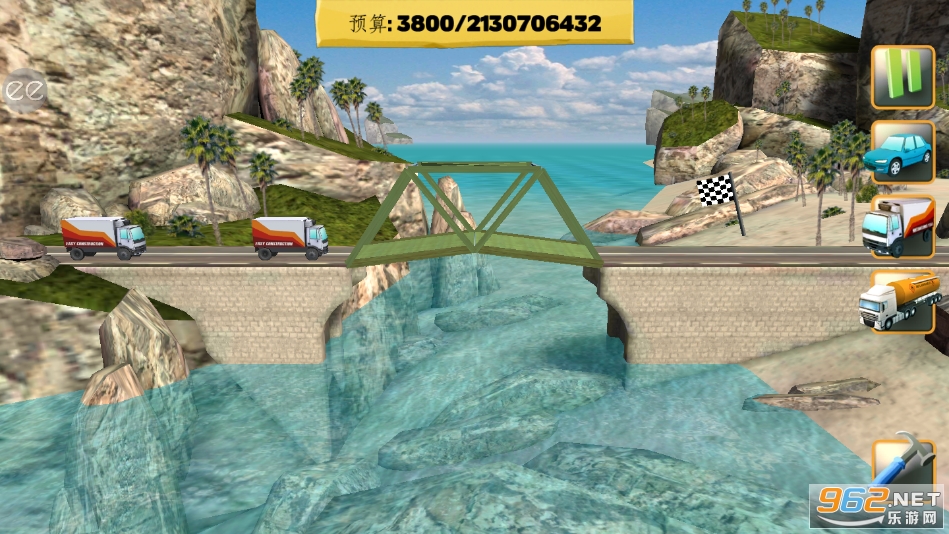 桥梁建造师无限预算无限金币版(Bridge Constructor)截图1