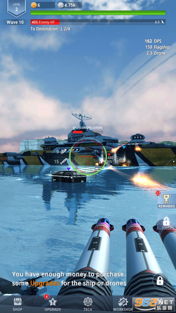 ս���������°�(Idle Fleet: Warship Shooter)��ͼ0