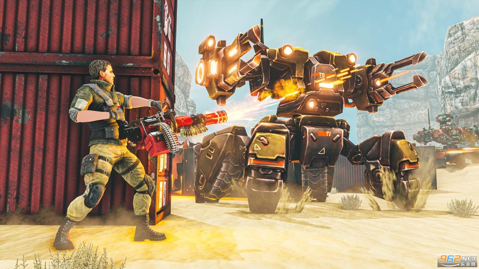 ɳĮ����ǹ��(Desert Gunner Machine Gun Game)��Ϸ������