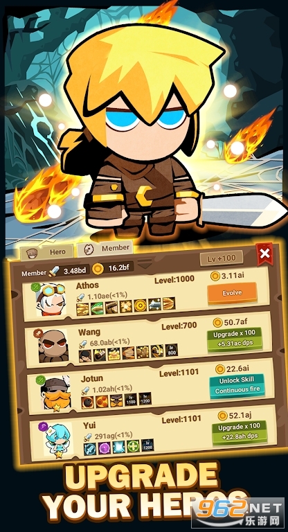 ��̤����Ӣ��Tap Dungeon Hero���ò˵�