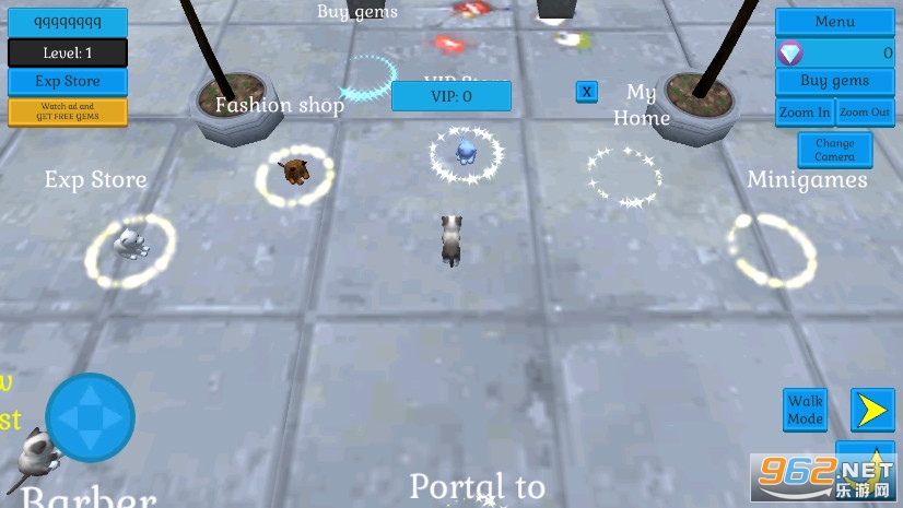 可爱的袖珍猫和小狗3D游戏截图1
