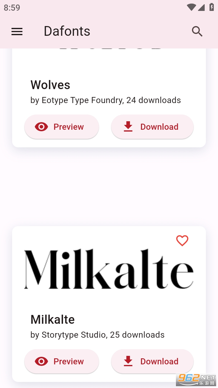 Dafonts字体网app截图1
