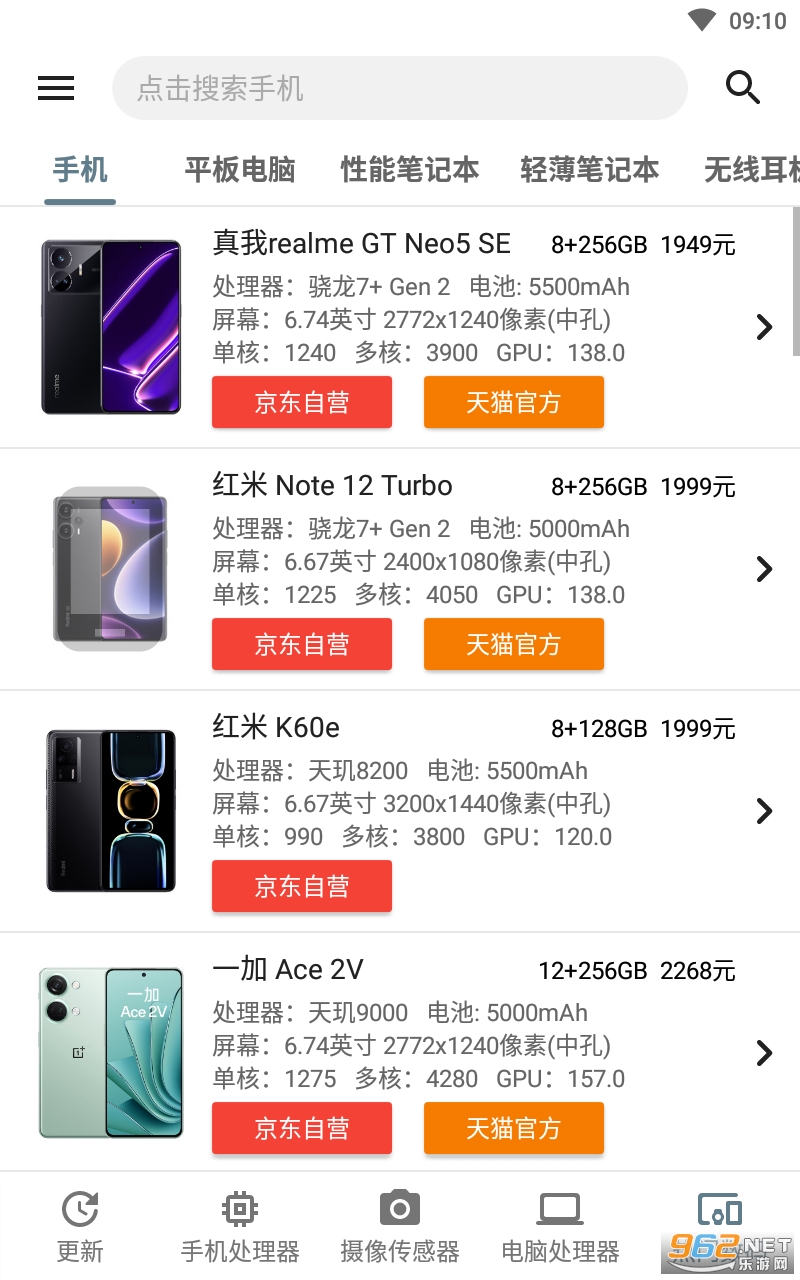 手机性能排行榜app截图0