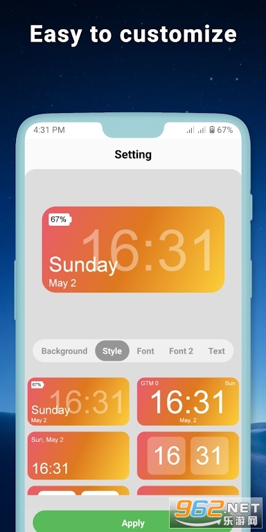 苹果桌面小组件Widgets iOS 16 ColorWidgets安卓版截图1