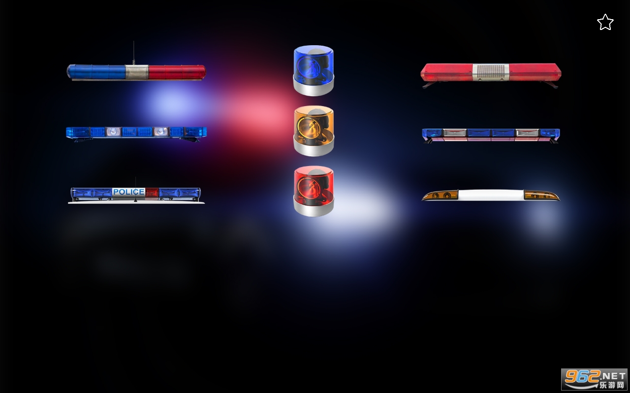 police lights siren sounds����