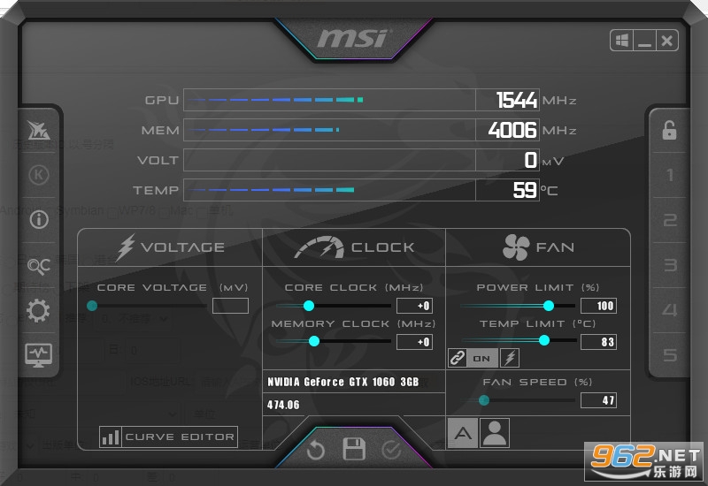 MSI Afterburner(΢��cpu��Ƶ����)�ٷ����ͼ0