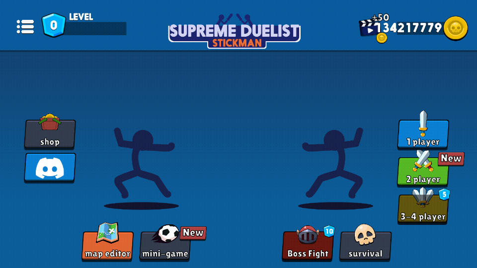 ����˶Ծ����°�(Supreme Duelist Stickman)v4.0.5 ˫�˰��ͼ0