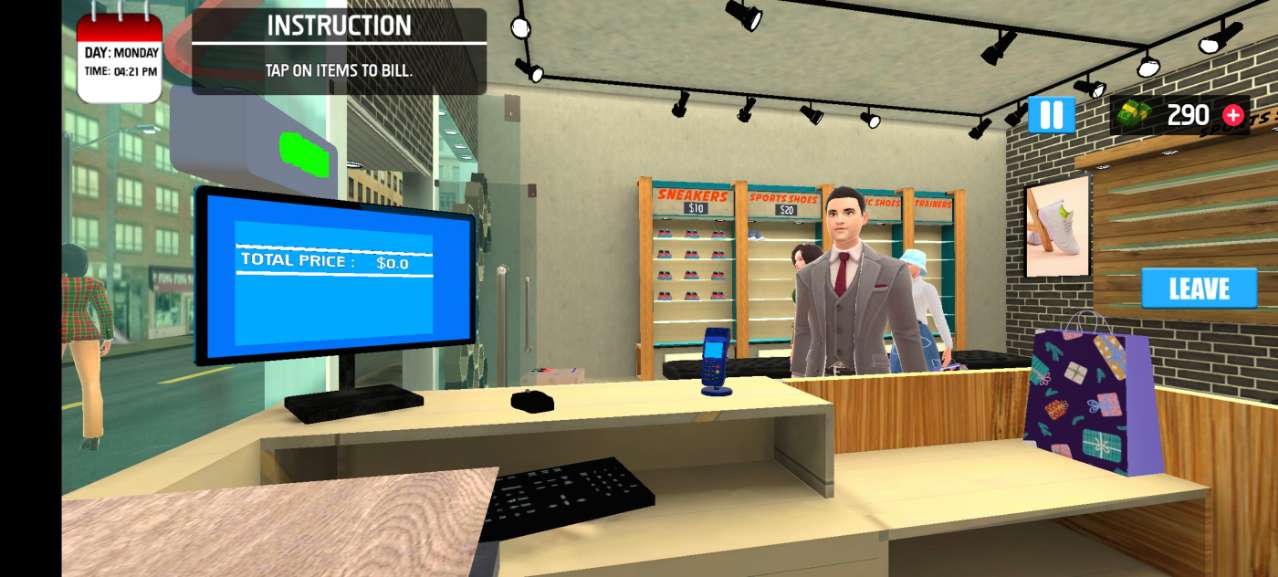 Shoe Store Cashier GameЬ��ģ������Ϸ���°��ͼ1