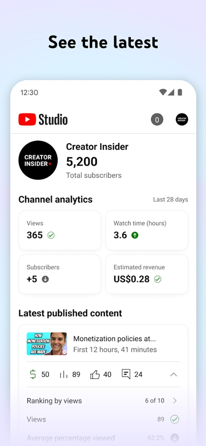 YouTube Studio apk��ͼ1
