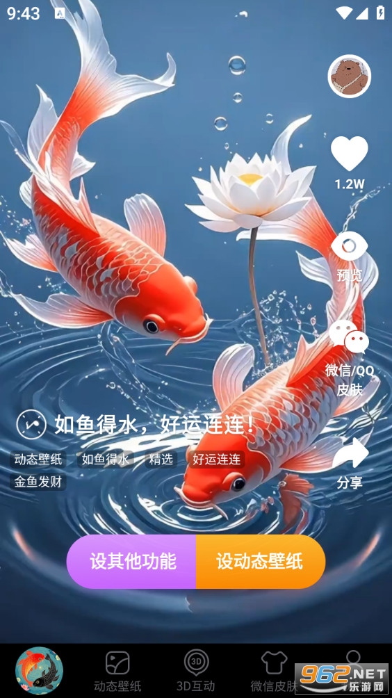 锦鲤金鱼壁纸截图1