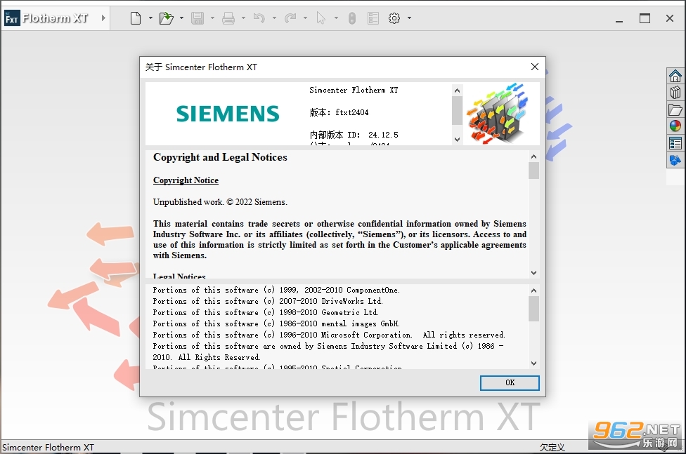 Siemens Flotherm XT 2404中文激活版 Siemens Flotherm XT 2404中文激活版