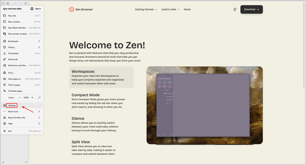 Zen Browser����PC��v1.22.1b �ٷ����ͼ2